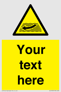 Custom Warning strong river flows